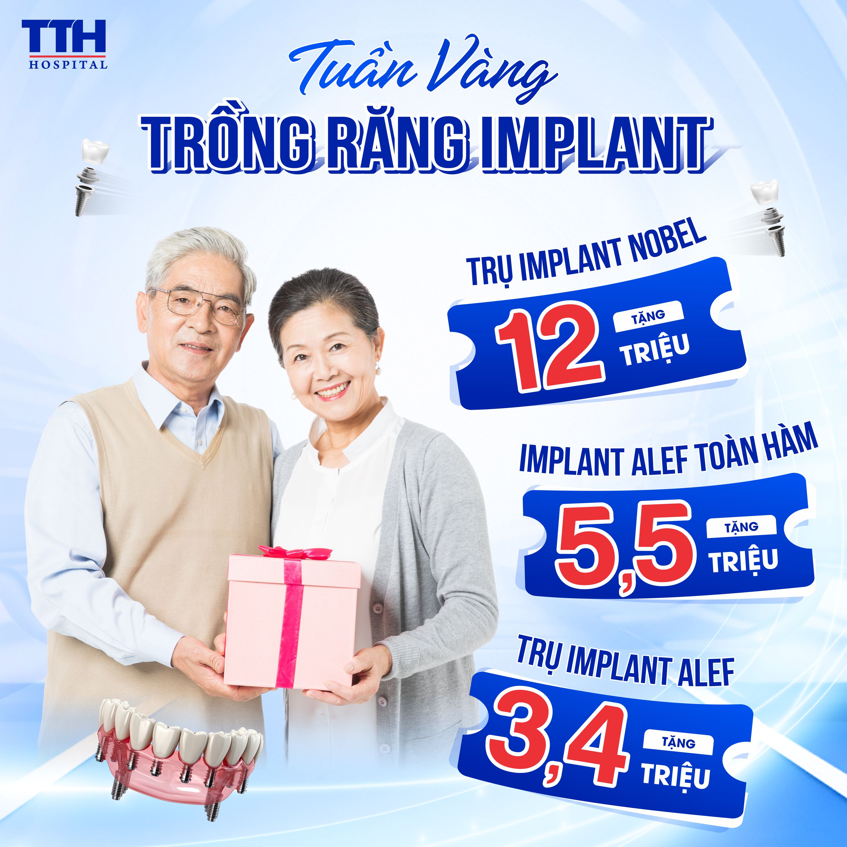 [ƯU ĐÃI CUỐI NĂM] TRỒNG RĂNG IMPLANT - ĂN THOẢI MÁI, CƯỜI SẢNG KHOÁI - TẶNG ĐẾN 12 TRIỆU